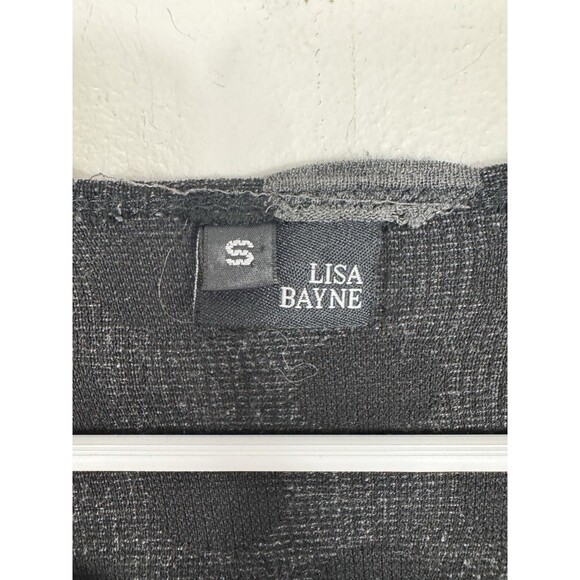 Lisa Bayne Black Polka Dot Asymmetric Hem Cardigan Sweater Size Small - Picture 5 of 7